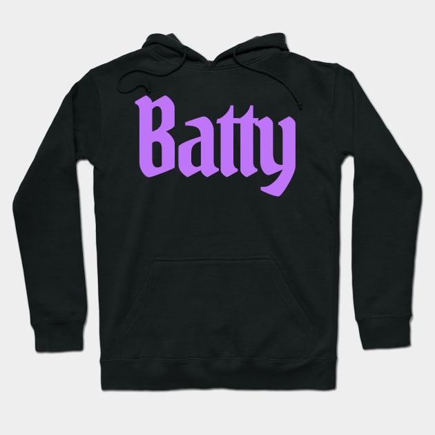 Batty Halloween Goth Hoodie by Space Cadet Tees